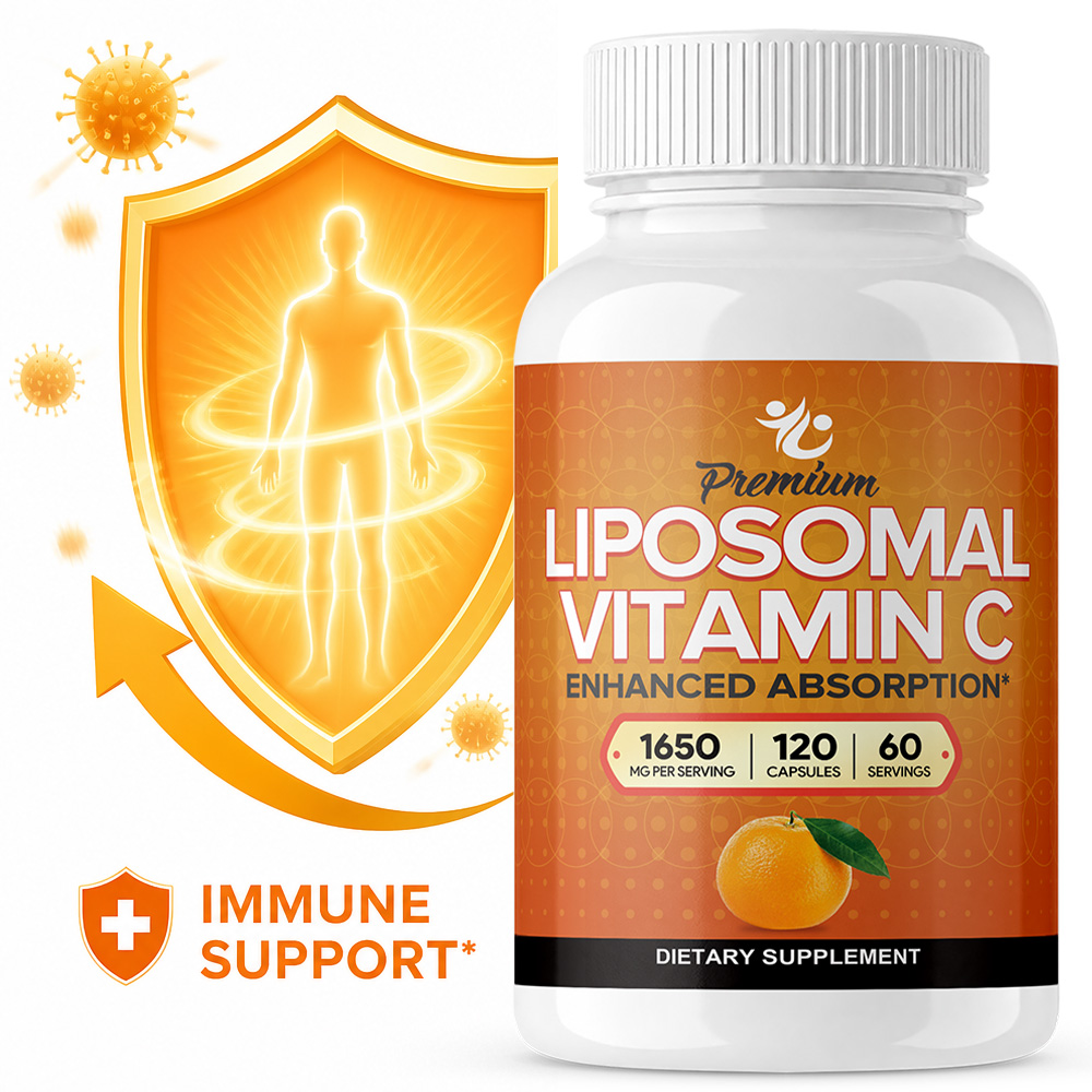 Health And Wellness Promotion - Liposomal Vitamin C Capsules 1650mg, Promotes