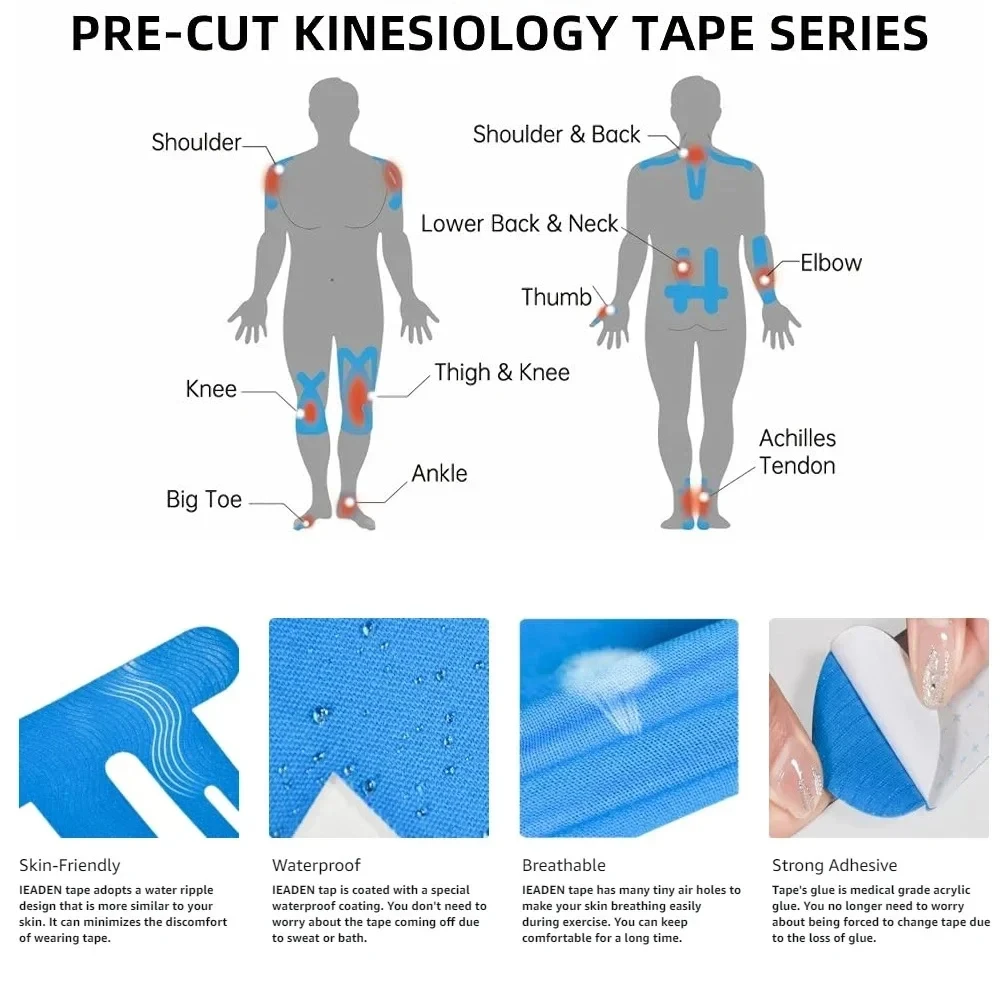 10PCS Precut Kinesiology Tape  - Kinesiology Tape Sports 评论和价格