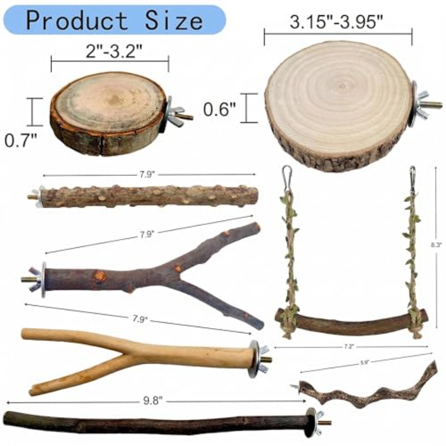 8PCS natural wood bird perches - Health & Wellness Kuala Lumpur Reviews 评论和价格